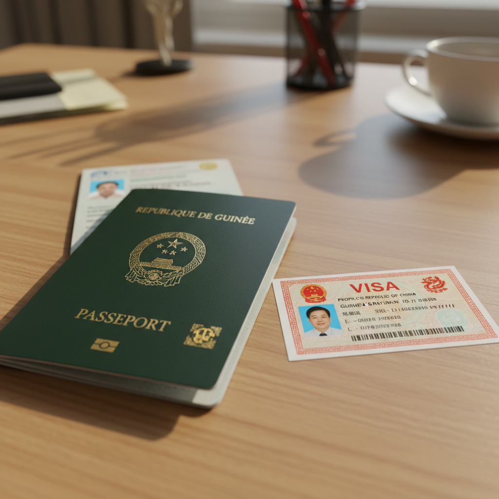 Passeport guinéen avec visa chinois