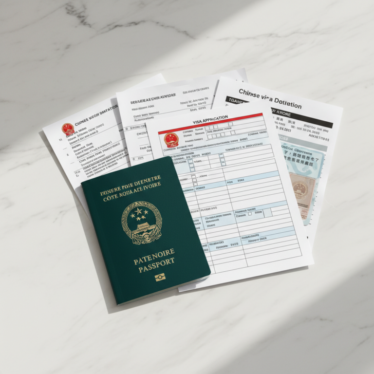 Visa Chine pour passeport ivoirien depuis la France (2026)