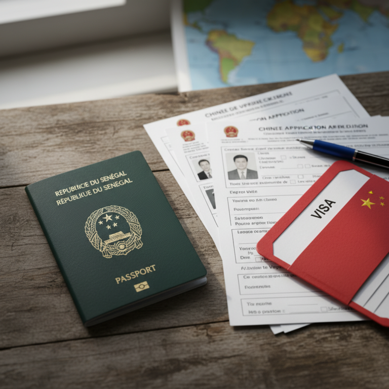Visa Chine pour passeport sénégalais depuis la France (2026)