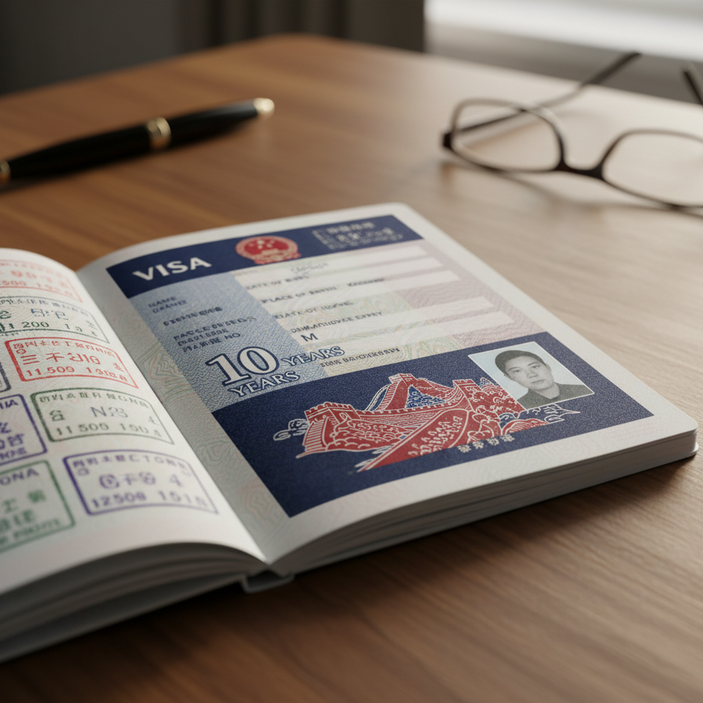 Visa chinois 10 ans dans un passeport