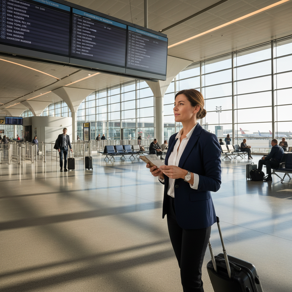 Voyageur fréquent en aéroport