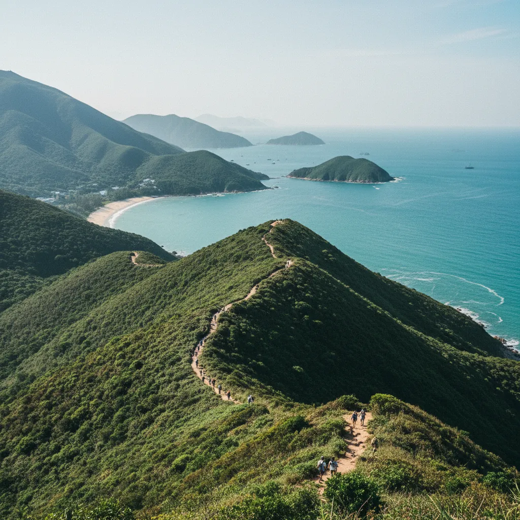 Le sentier du Dragon's Back offre des panoramas spectaculaires sur la côte sud de Hong Kong