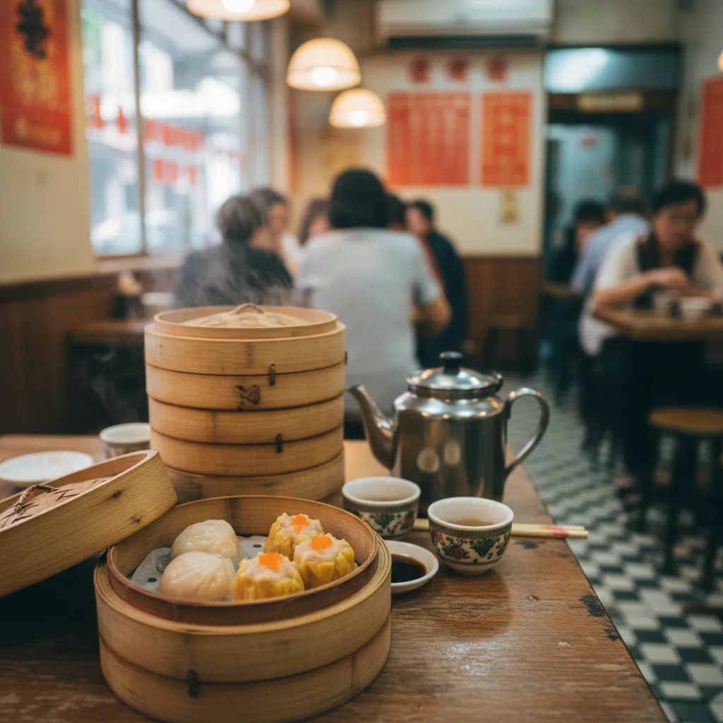 Les dim sum servis dans des paniers vapeur en bambou, institution culinaire hongkongaise