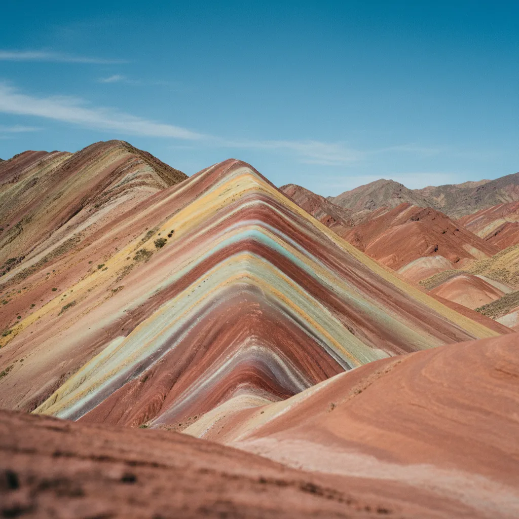 Les montagnes arc-en-ciel du parc géologique de Zhangye Danxia dans le Gansu