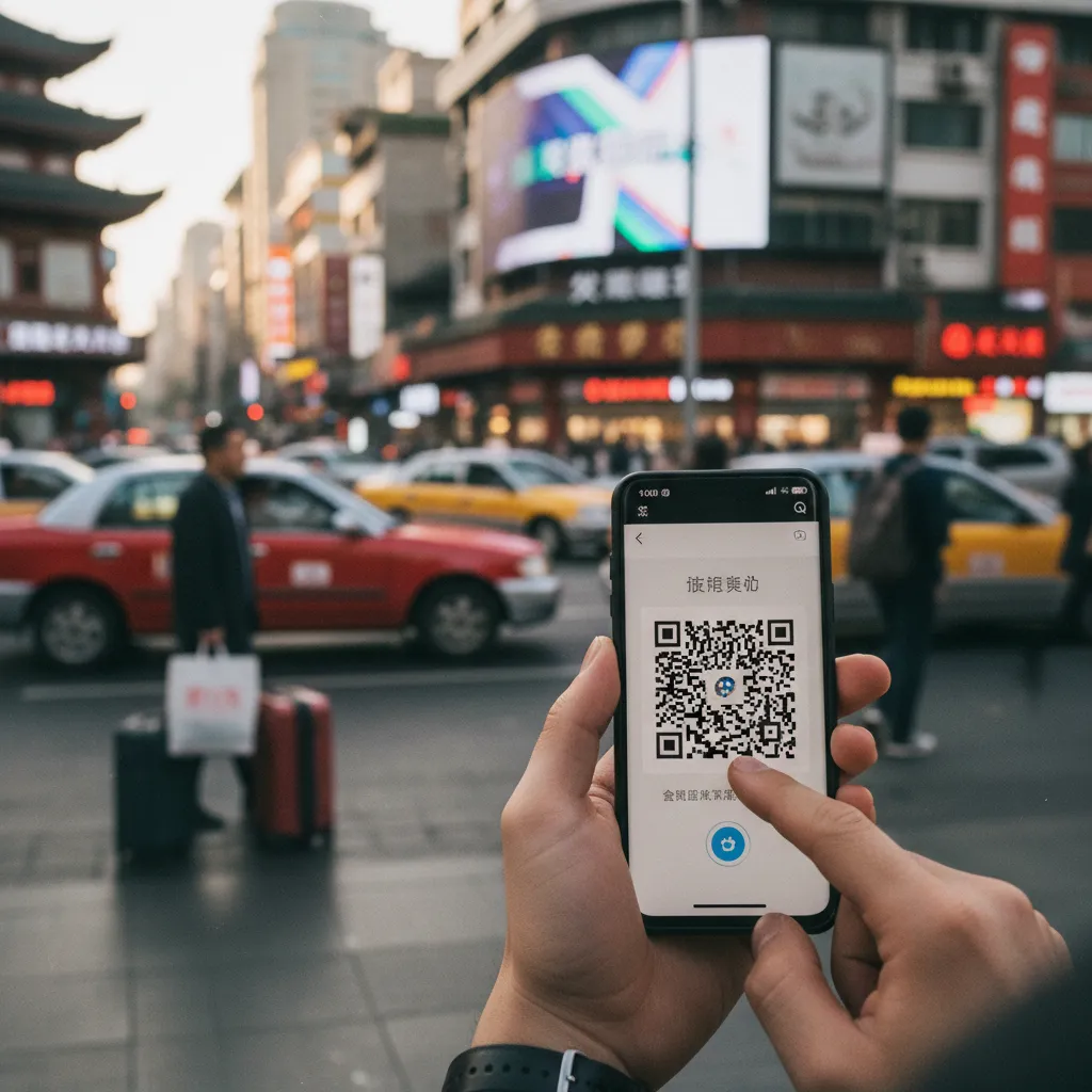 Paiement par QR code sur smartphone, devenu incontournable dans les transports chinois