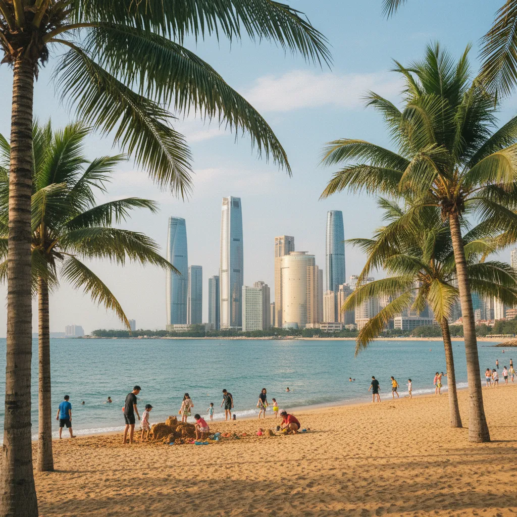 La plage de Dameisha, une escapade balnéaire à moins d'une heure du centre-ville