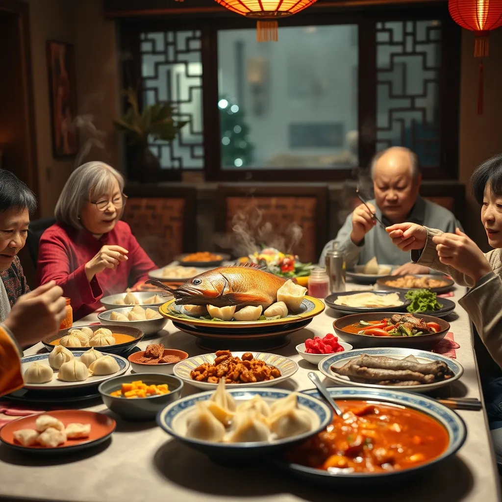 Le dîner de retrouvailles du réveillon réunit toute la famille autour de plats traditionnels porte-bonheur