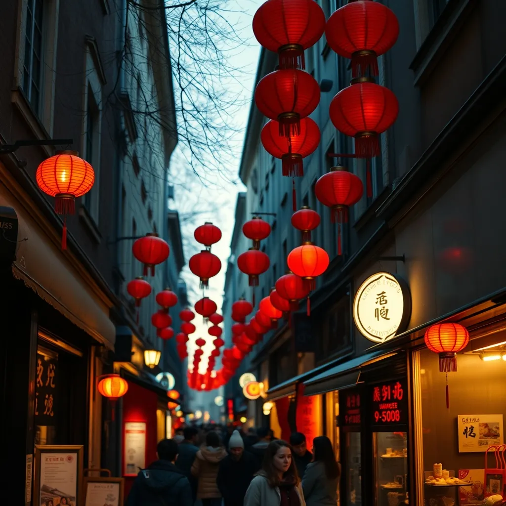Les lanternes rouges illuminent le quartier de la Guillotière dès le mois de janvier
