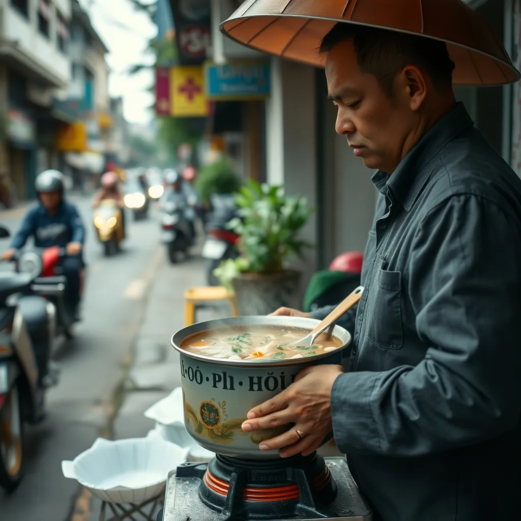 Un bol de phở bò dans le vieux quartier de Hanoï pour moins de 2 euros