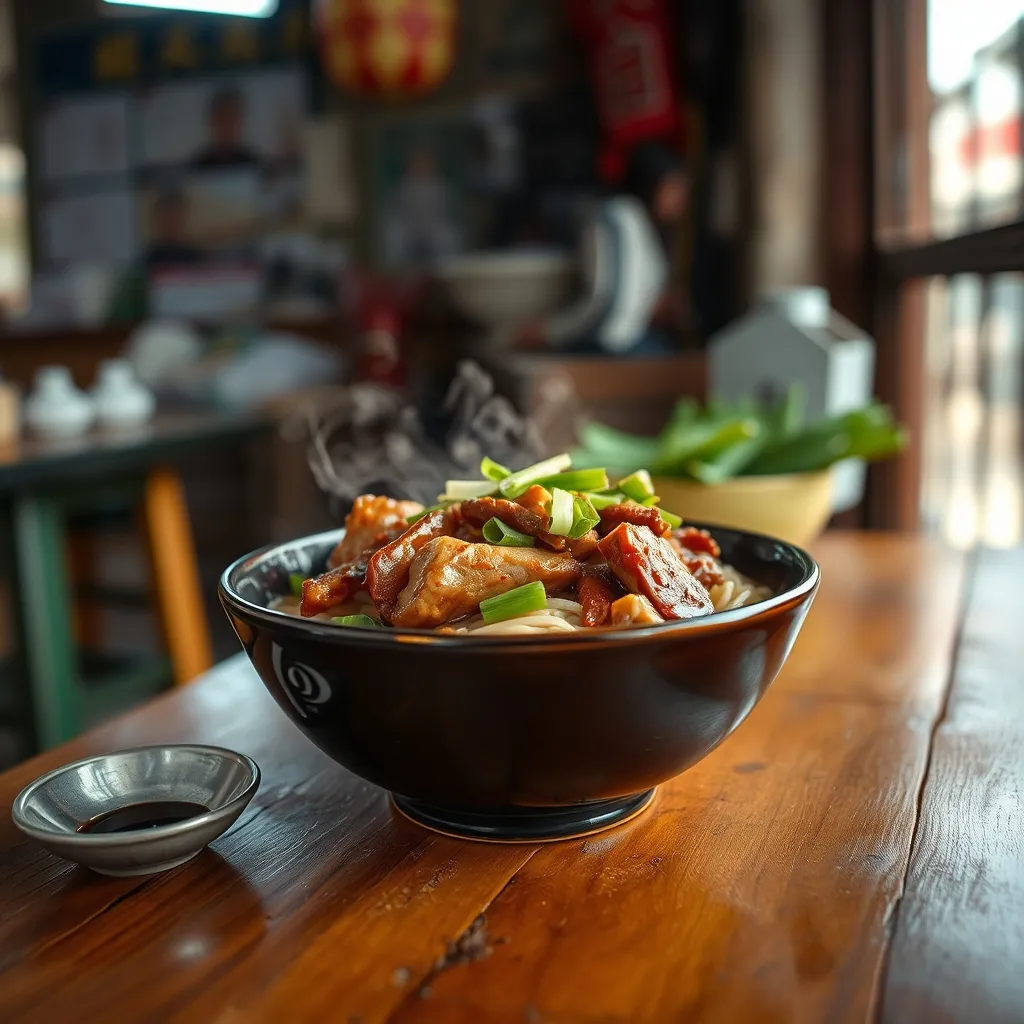 Le mifen de Guilin, nouilles de riz à la viande braisée, spécialité incontournable de la ville