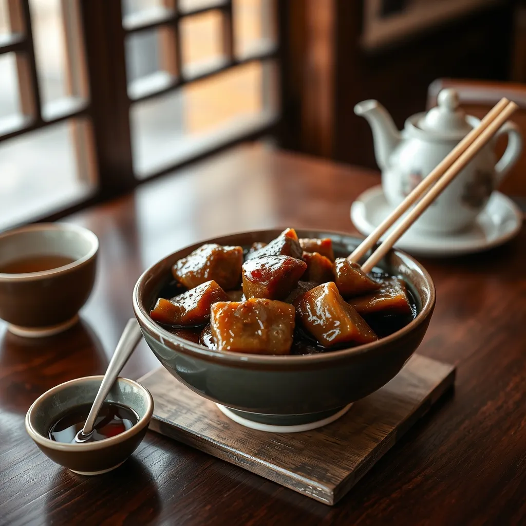 Le Dongpo Rou, spécialité emblématique de Hangzhou à base de poitrine de porc braisée