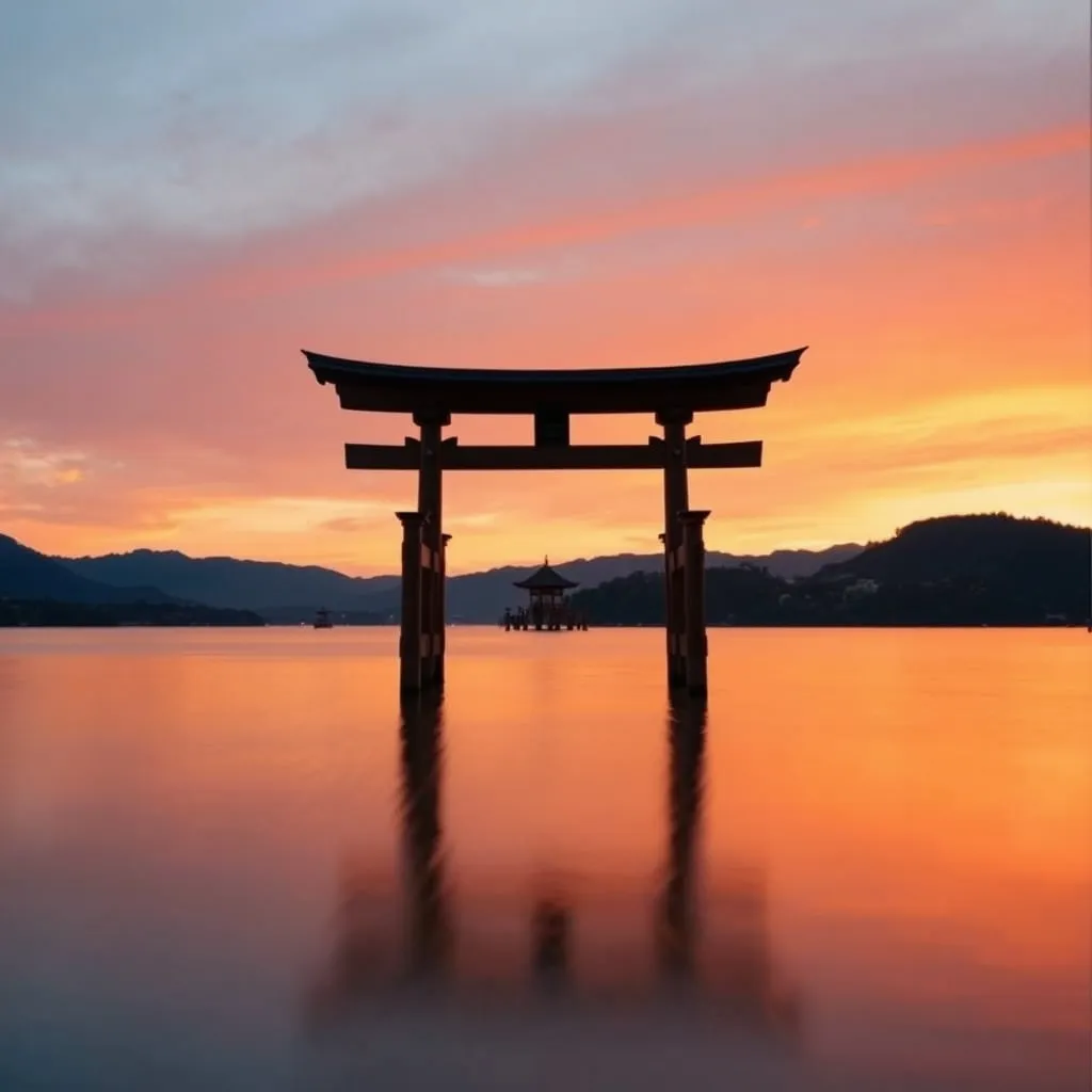 Le torii flottant de Miyajima au coucher du soleil, l'une des vues les plus célèbres du Japon