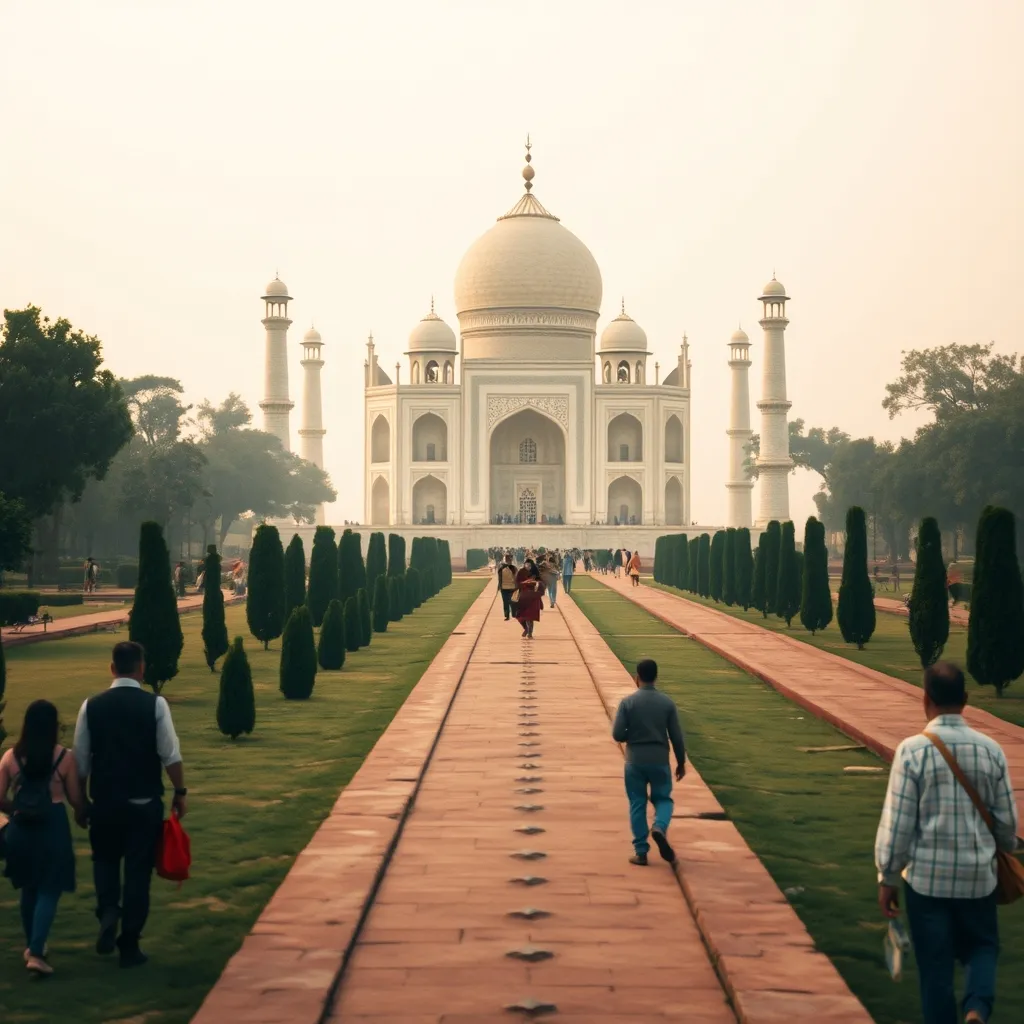 Le Taj Mahal à Agra, l'une des destinations phares des voyageurs français en Inde