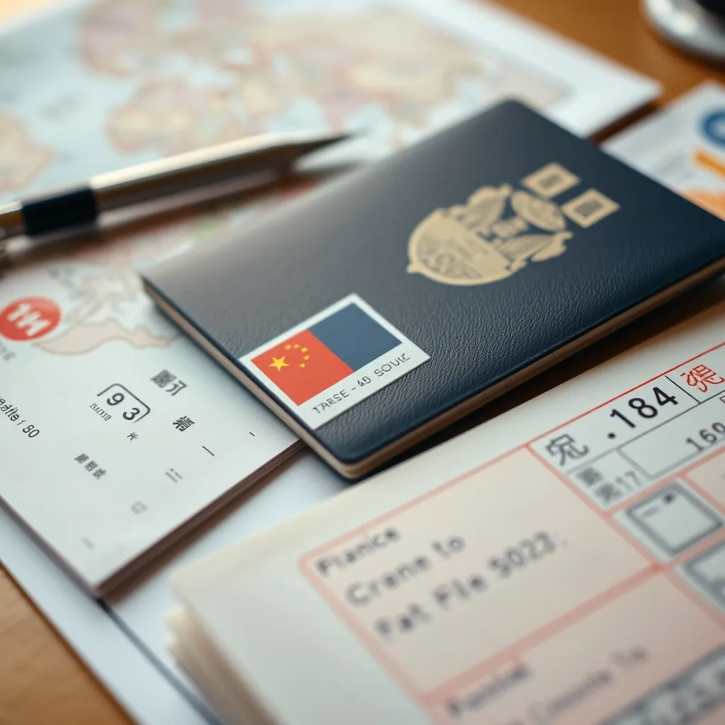 Un passeport français avec visa chinois, étape indispensable avant le départ