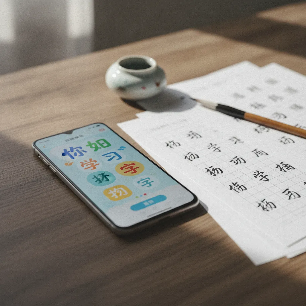 Les applications gratuites comme HelloChinese permettent de travailler les caractères et les tons au quotidien
