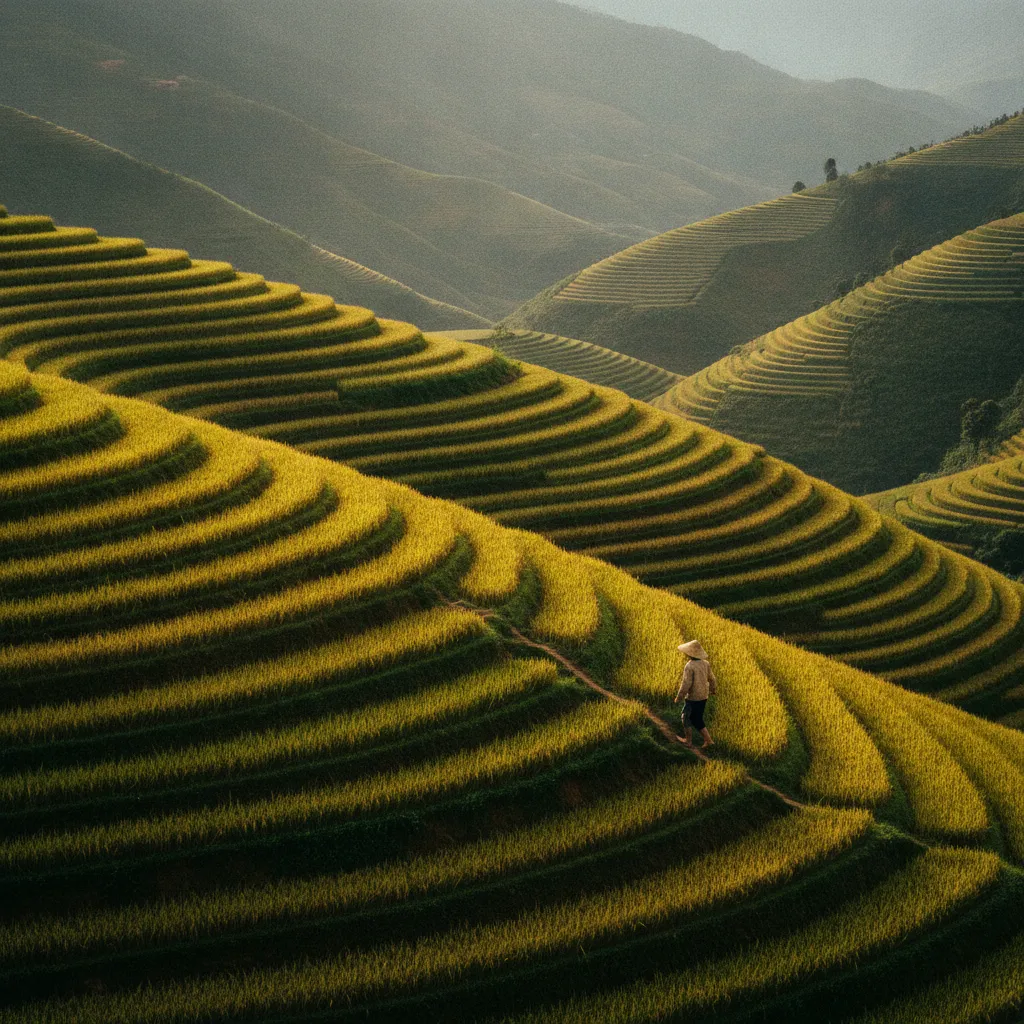 Les rizières en terrasses de Mù Cang Chải, parmi les paysages les plus spectaculaires du Vietnam