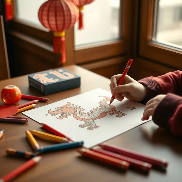 10 coloriages du Nouvel An chinois gratuits à imprimer
