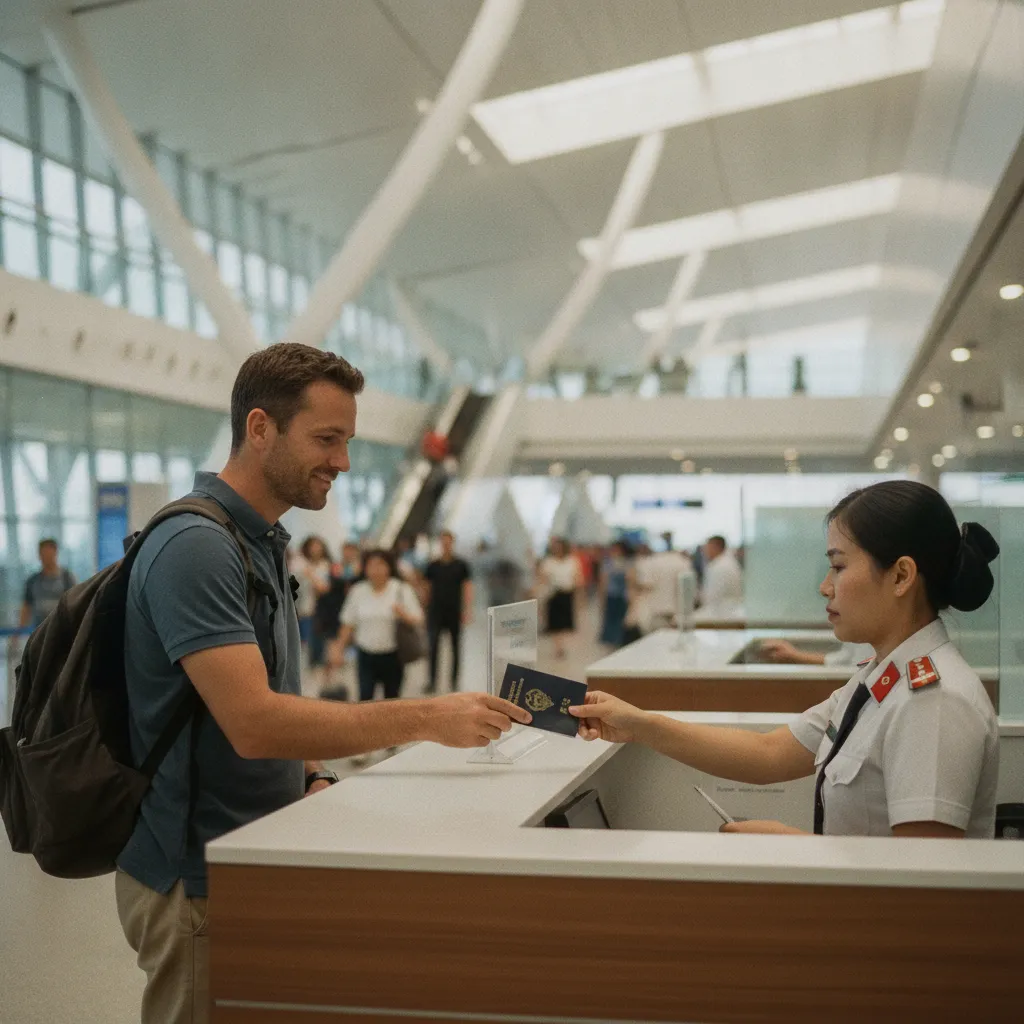 Le contrôle d'immigration à l'aéroport au Vietnam est rapide pour les voyageurs français exemptés de visa