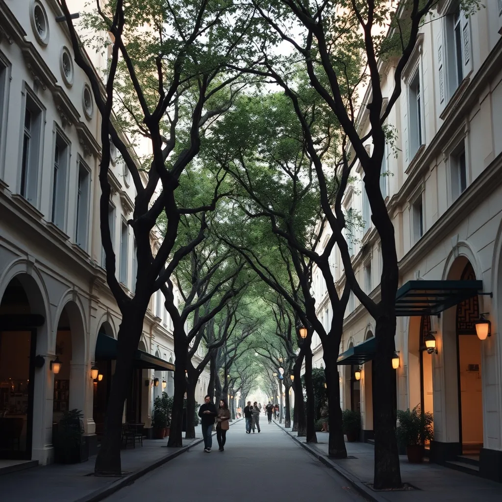Les rues bordées de platanes de l'ancienne concession française de Shanghai