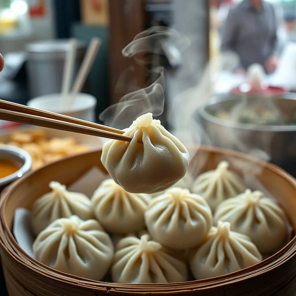 Les xiaolongbao, raviolis vapeur emblématiques de la cuisine shanghainaise