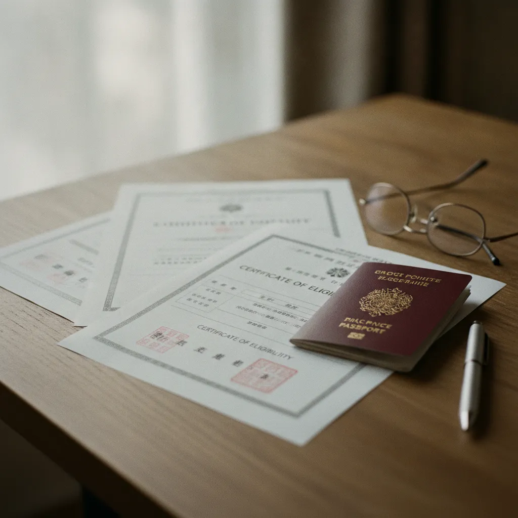 Le Certificate of Eligibility est la pièce maîtresse du dossier de visa de travail japonais