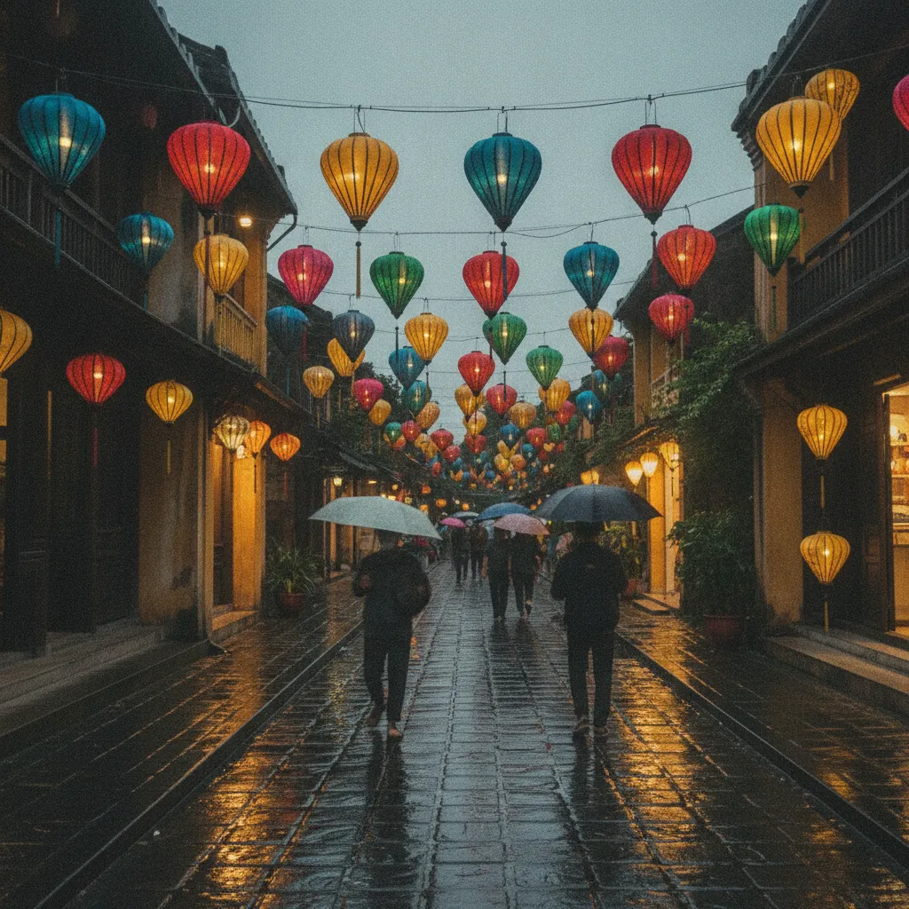 Les lanternes de Hội An illuminent les ruelles de la vieille ville au crépuscule