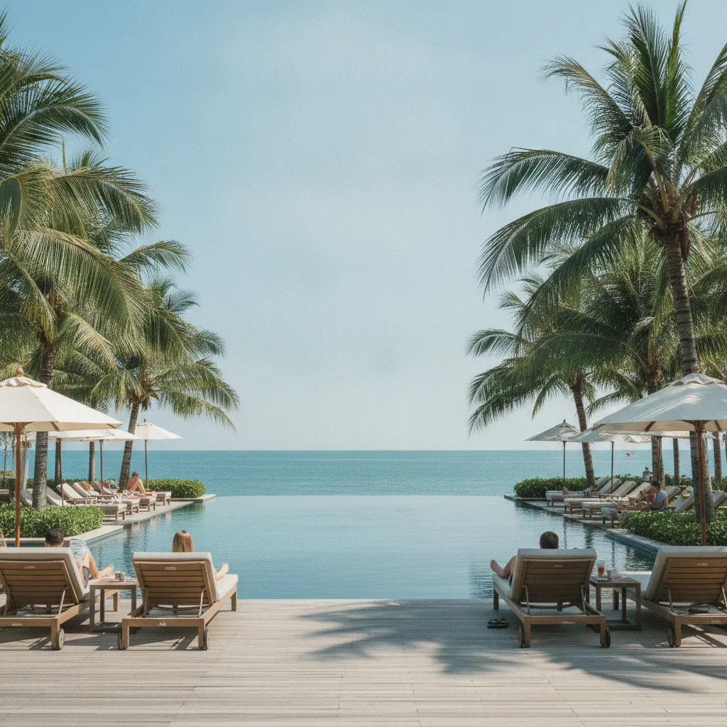 Les resorts all inclusive de Phuket disposent de piscines à débordement face à la mer