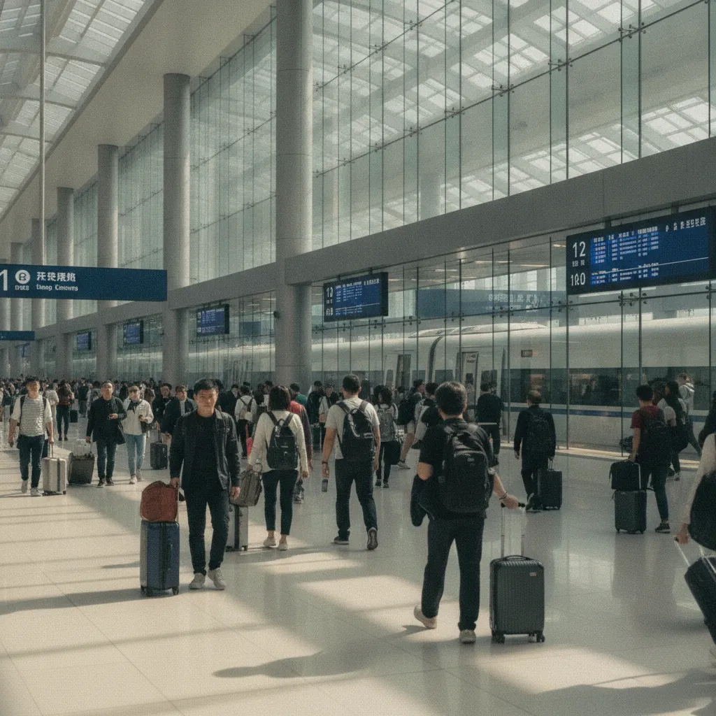 Gare de train à grande vitesse en Chine, un réseau ferroviaire parmi les plus modernes au monde