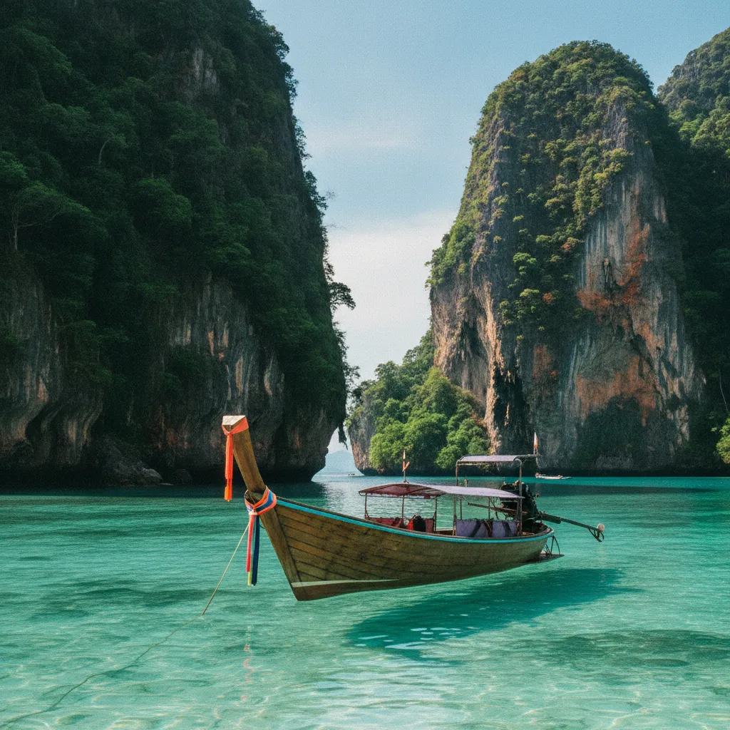 Les falaises karstiques de Krabi offrent un cadre spectaculaire pour une extension balnéaire