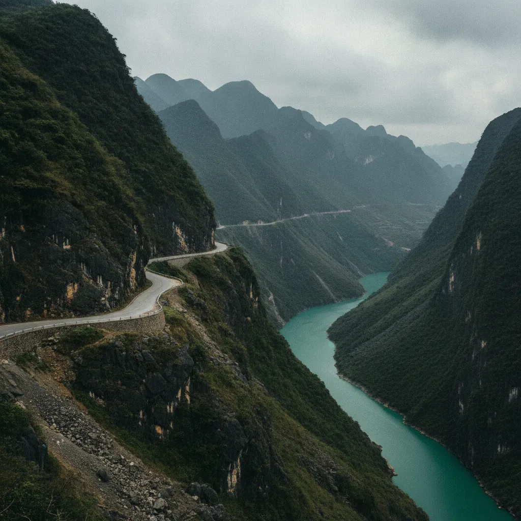 Le col de Ma Pi Leng à Ha Giang, l'un des passages les plus spectaculaires d'Asie