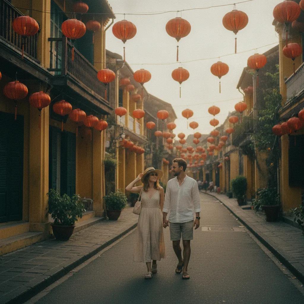 Les rues colorées de Hội An, une étape phare de la plupart des circuits Leclerc au Vietnam
