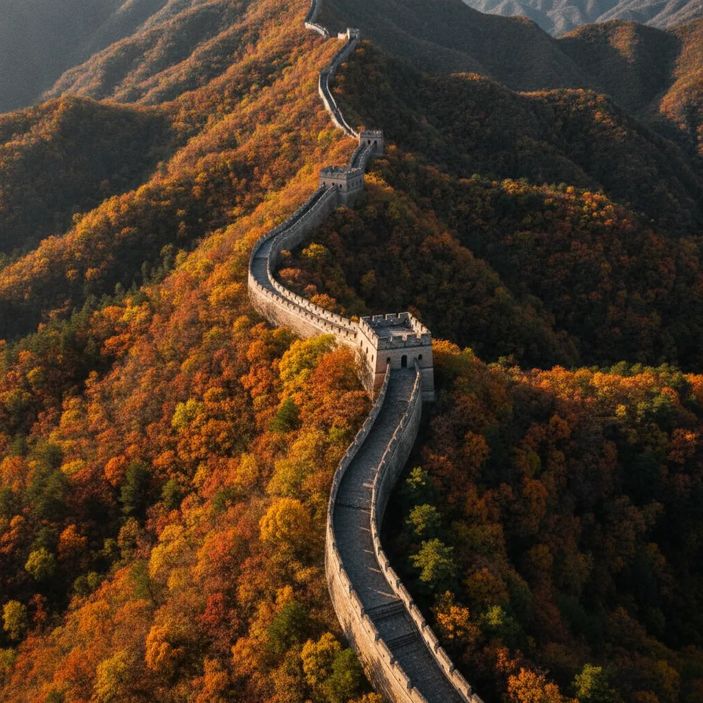 La section de Jinshanling offre des panoramas spectaculaires en automne