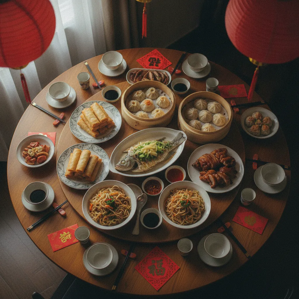 Le repas du réveillon du Nouvel An chinois réunit toute la famille autour de plats symboliques
