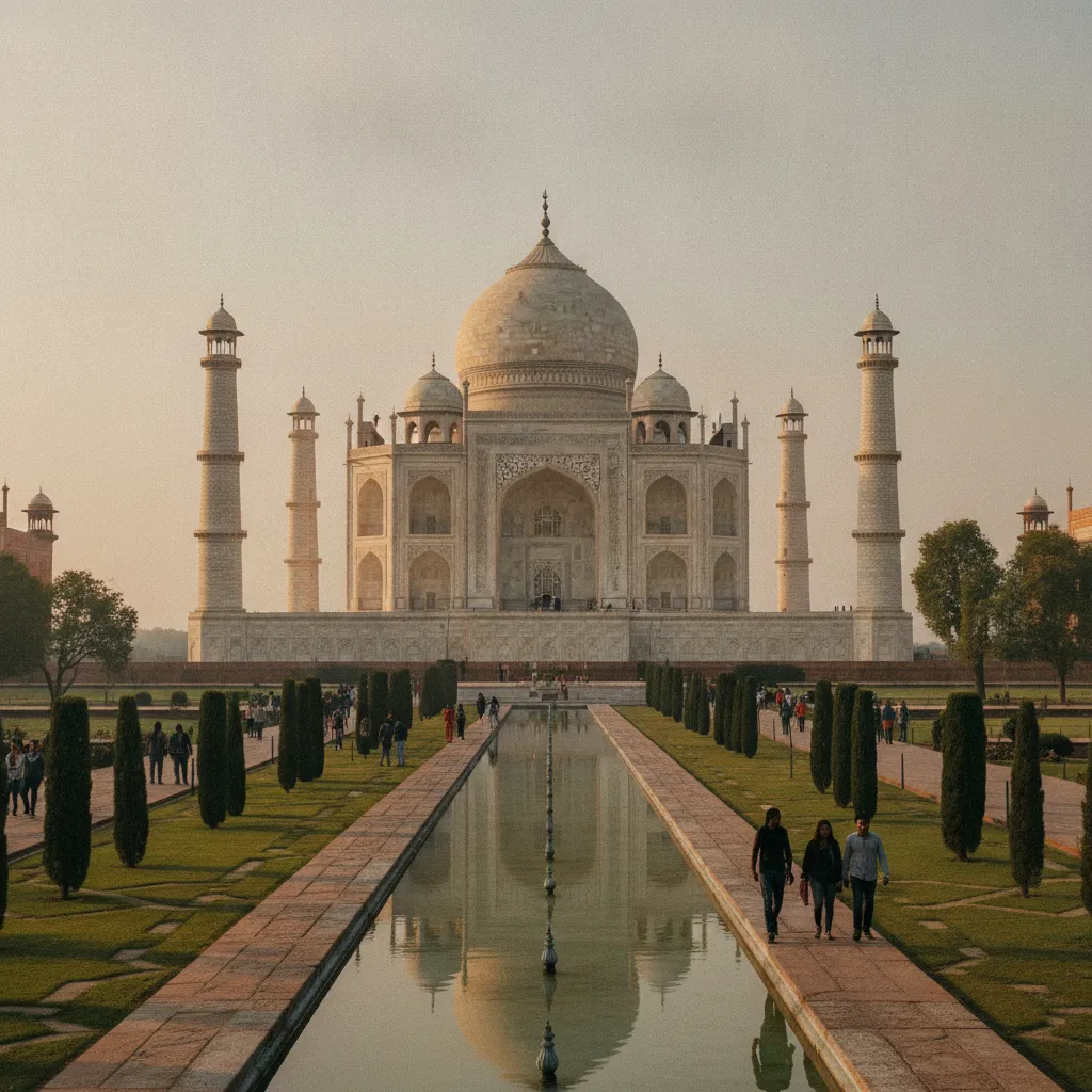 Le Taj Mahal à Agra, l'une des destinations phares du tourisme en Inde