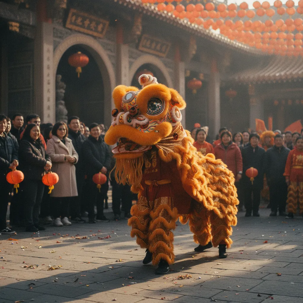La danse du lion est un rituel incontournable des festivités du Nouvel An chinois