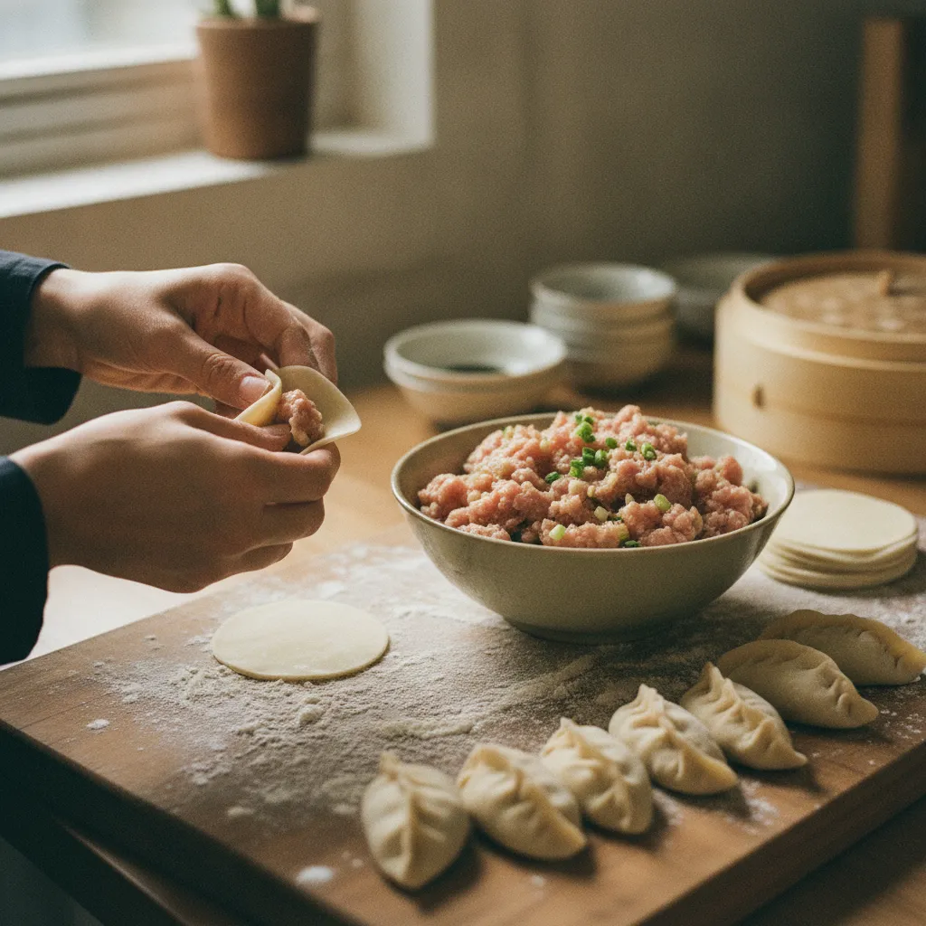 Pliage des jiaozi en famille, un rituel incontournable du réveillon chinois
