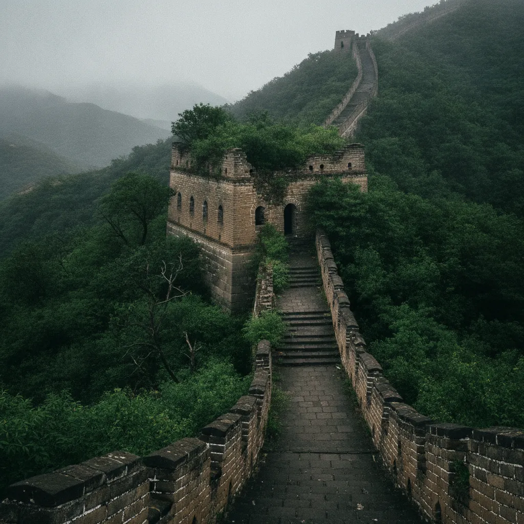 La section sauvage de Jiankou, où la nature reprend ses droits sur les ruines