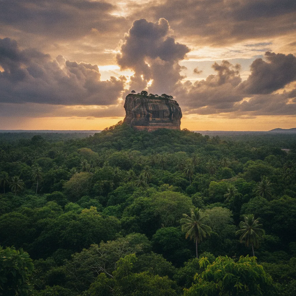 La forteresse de Sigiriya, l'un des sites emblématiques du Sri Lanka
