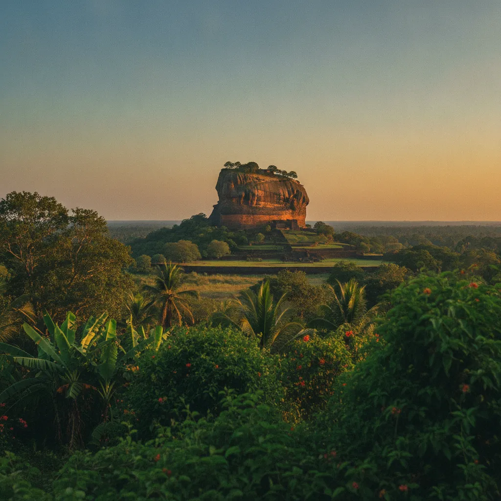 Le rocher du Lion de Sigiriya, l'une des merveilles à découvrir au Sri Lanka avec un visa ETA