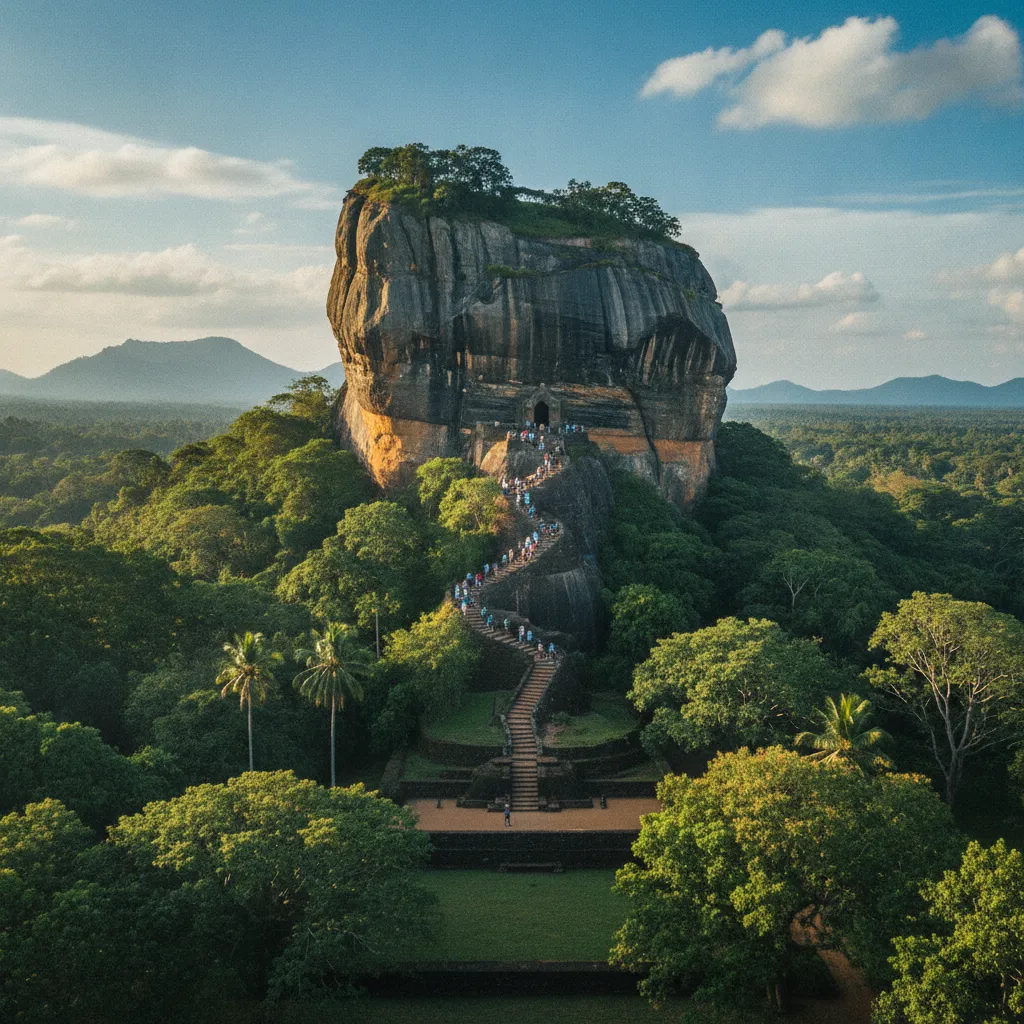 Le rocher de Sigiriya, étape incontournable d'un voyage familial au Sri Lanka